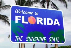 Florida sign-Welcome to Florida