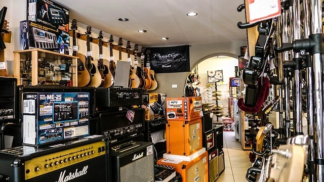 Music Store-Guitars and amplifiers