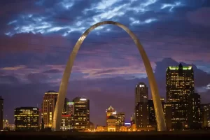 St. Louis Missouri - Arch at night